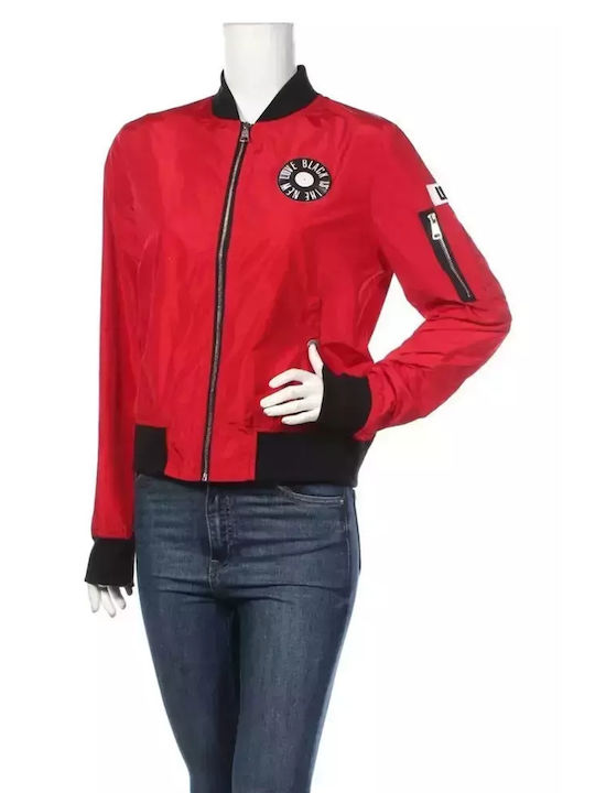 Bombers Orginal Women's Short Bomber Jacket for Winter Red