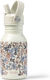 Elodie Details Синя Garden Неръждаема Стомана Детска Бутилка За Вода със Сламка Non Spill Син 350ml