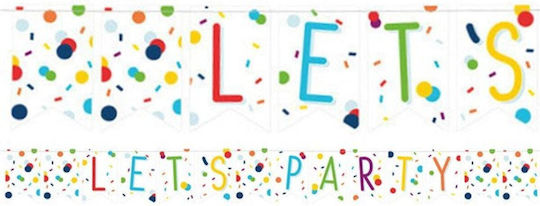 Amscan Confetti Birthday 19cm x Garland for Party 185cm