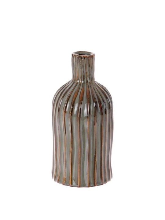 Atmosphera Decorative Vase Ceramic Gray 9.5x19.5cm 1pcs