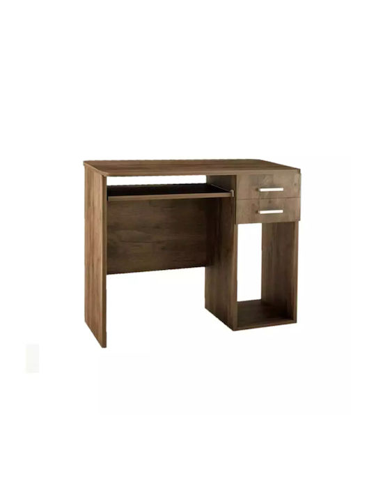 Kinderschreibtisch aus Melamin Braun 100x55x80cm