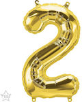 Μπαλόνι Foil Jumbo Αριθμός 2 Χρυσό Σχήμα 86εκ.