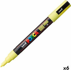 Posca Acrylic Markers Yellow 6pcs