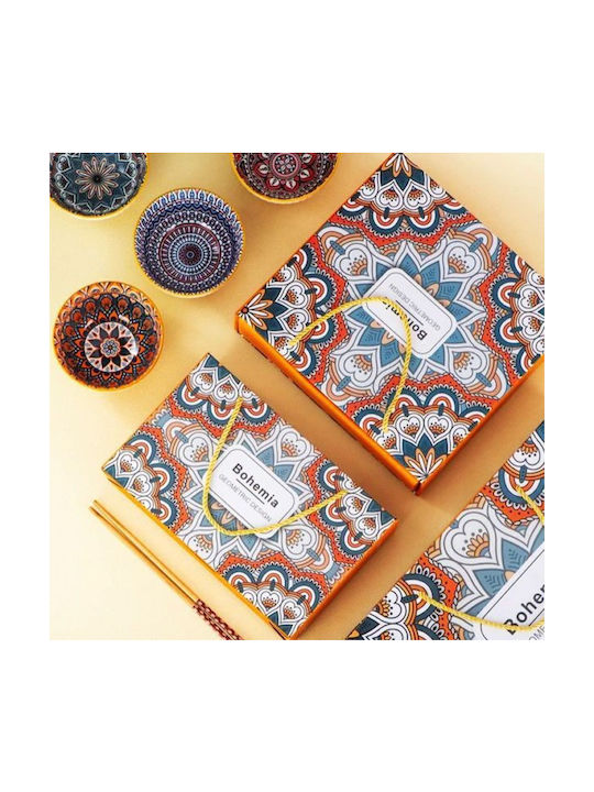 Duo Orange Bowls Σετ 2 Μπωλ Φαγητού Πορτοκαλί Μπλε