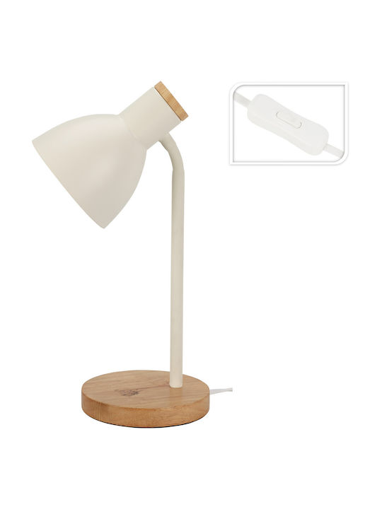 H&S Office Lamp for Socket E14 in White Color
