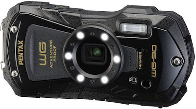 Pentax WG-90 Compact Φωτογραφική Μηχανή 16MP Οπτικού Ζουμ 5x Μαύρη