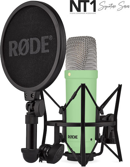 Rode NT1 5th Generation Signature Series Кондензаторен Микрофон XLR Шоково монтиран за Вокали в Green Цвят
