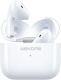 WK VA01 Earbud Bluetooth Handsfree Ακουστικά με Θήκη Φόρτισης Λευκά