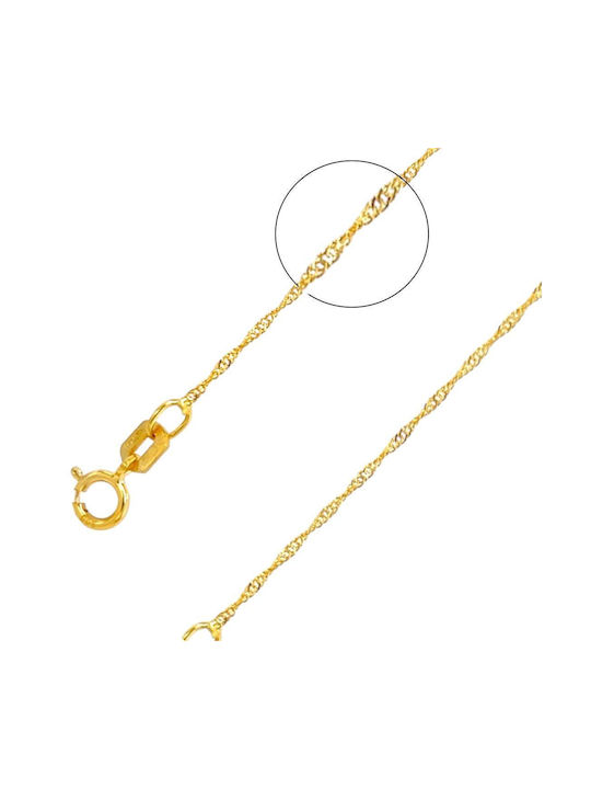 Xryseio Goldene Kette Nacken 14K