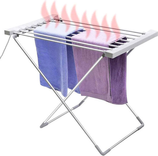 Bakaji Klappbar Elektrisch Wäscheständer Boden 120W 94x74cm Bakaji Klappbar Elektrisch Wäscheständer Boden 120W 94x74cm