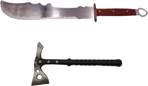 Topor de supraviețuire Set Topor 38 Cm și Sabie de Vânătoare 75 Cm