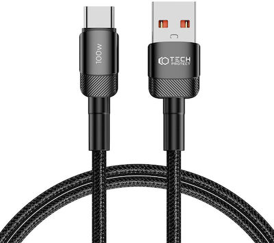 Tech-Protect Ultraboost Evo USB 2.0 Cable USB-C male - USB-A 100W Μαύρο 1m