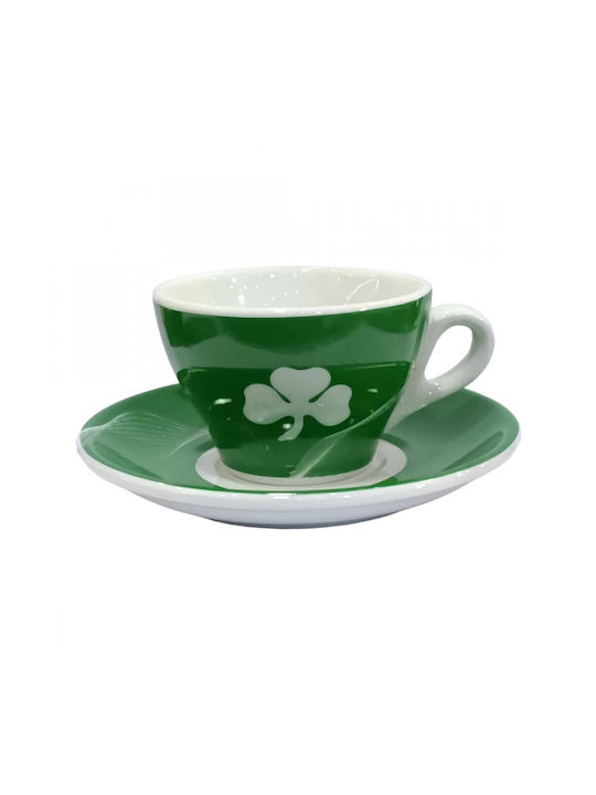 Fanatics Porcelain Cappuccino Cup Set Green 2pcs