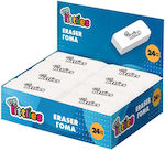 The Littlies Set Erasers for Pencil and Pen 24pcs White