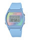 Casio Women's Watch Chronograph with Blue Rubber Strap