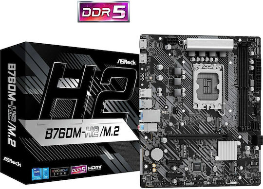 ASRock B760M-H2/M.2 Motherboard Micro ATX με Intel 1700 Socket