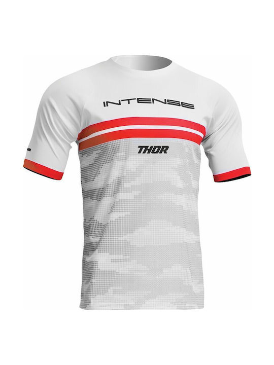 Thor Herren Kurze Ärmel Fahrradtrikot Berg Fahrrad Weiß