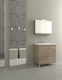 Savvopoulos Argo Waschtisch mit Waschbecken & Spiegel mit Licht L100xB43.5xH73cm Grey