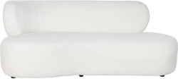 Three-Seater Fabric Sofa White 193x92cm