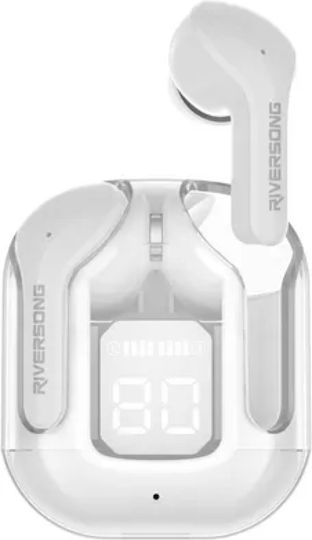Riversong Airfly M2 In ear Bluetooth хендсфри Слушалки с Кутийка за Зареждане Бял