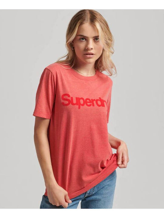 Superdry Vintage Core Logo Γυναικείο T-shirt Ροζ