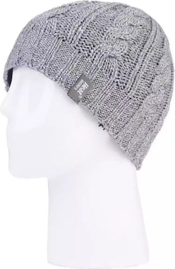 Beanie Γυναικείος Σκούφος Πλεκτός σε Γκρι χρώμα