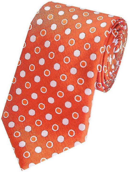Herren Krawatte Seide Monochrom in Orange Farbe
