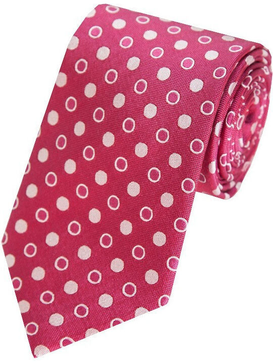 Cravată pentru Bărbați Mătase Monocromie în Culorea Fuchsia