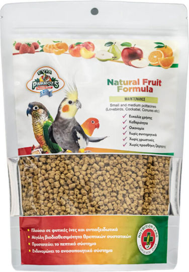 Evia Parrots Fruit Τροφή σε Pellet για Παπαγαλάκια 500gr