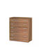 Wooden Chest of Drawers with 6 Drawers Walnut 90x45x108cm
