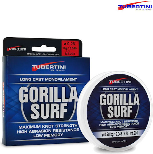 Tubertini Surf Πετονιά Ψαρέματος Διάφανη 300m / 0.28mm