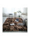 To megalo pazari Soft Touch Non-Slip Shaggy Fur Runner Rug Brown 80x180cm