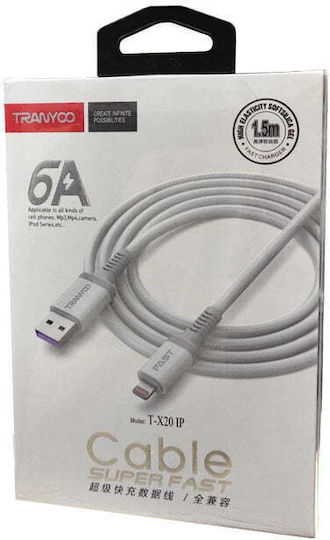 Tranyoo T-X20 USB-A to Lightning Cable White 1.5m (72021)