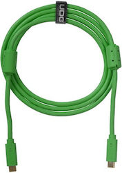 RDE SC17 USB-C To USB-C Flat Cable - 1.5m Green Hi-Speed Charging Cable