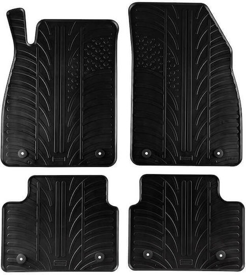 Apesan Set of Front and Rear Mats 4pcs for Opel Insignia Black