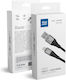 Blue Star Braided USB-A la Cablu Lightning Negru 1.2m (594889)
