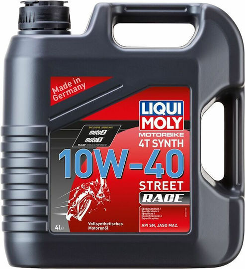 Liqui Moly Motorbike 4t Synth 10W-40 Συνθετικό Λάδι Μοτοσυκλέτας για Τετράχρονους Κινητήρες 4lt