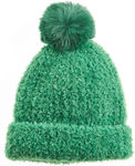 Verde Pom Pom Beanie Beanie in Grün color