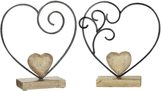 ArteLibre Decorative Heart made of Metallic 7.6x24x26.5cm 1pcs