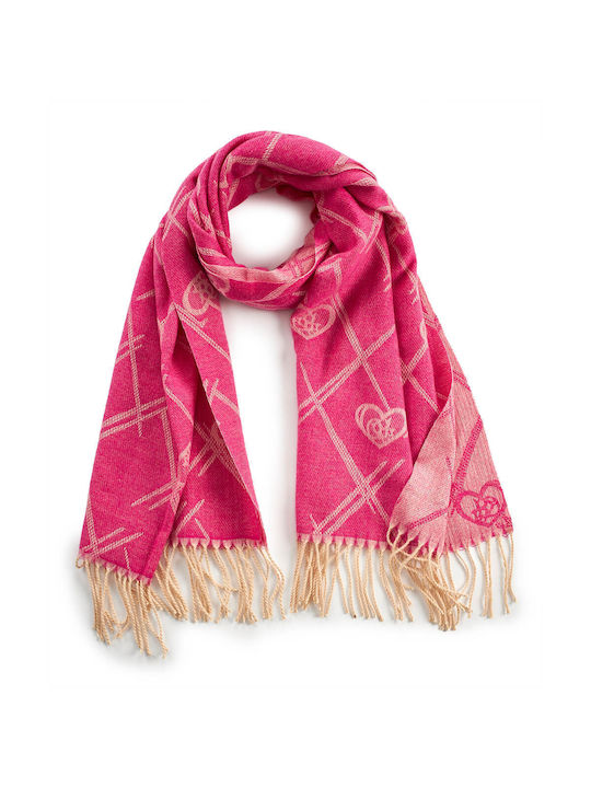 Verde Women's Wool Scarf Fuchsia