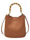 Leather Women's Bag Tote Handheld Brown
