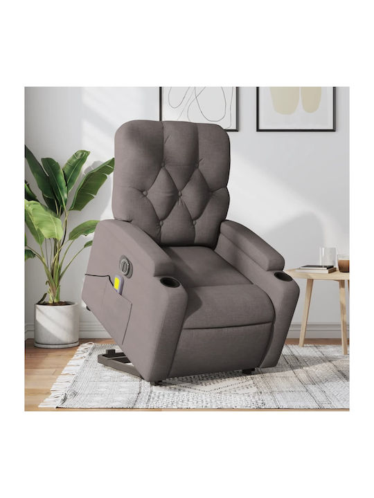 Fotoliu Relax Masaj cu Puf Maro 74x86.5x93.5cm