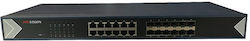 Hikvision DS-3E0524TF Unverwaltet L2 Switch mit 12 Ports Gigabit (1Gbps) Ethernet und 12 SFP Ports