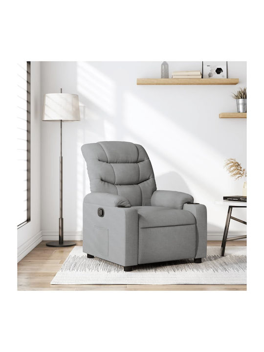 Relaxsessel mit Fußhocker Light Grey 75.5x93x99...