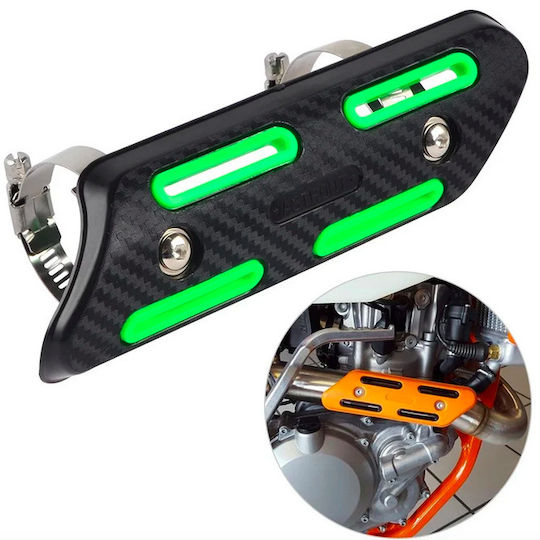 Motorcycle Exhaust Protector Green