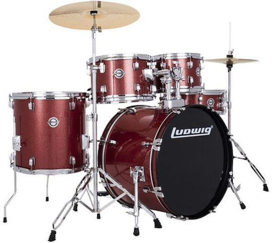 Ludwig Accent Fuse 5pc Red Schlagzeug-Set