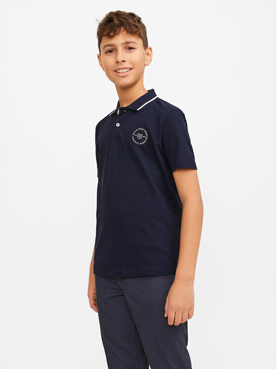 Jack & Jones Παιδικό Polo Κοντομάνικο Σκούρο μπλε