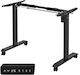 Songmics Bază de birou din Metal cu Regulator Negru 130x60x117cm