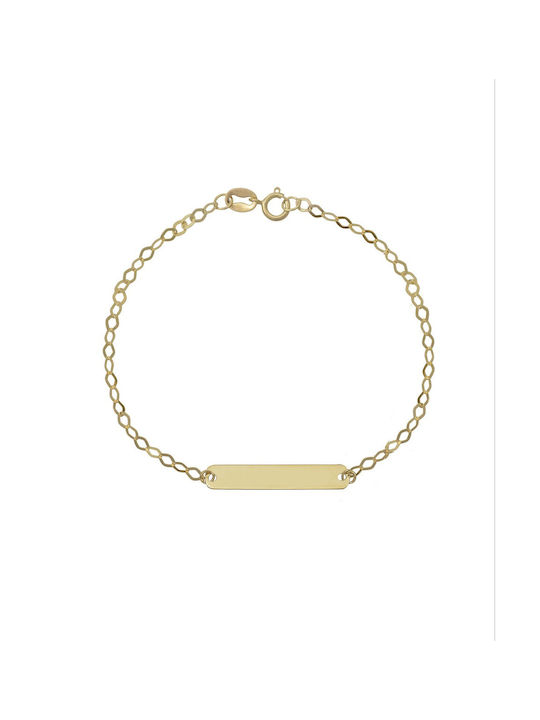 Kontopoulos Kids Gold ID Bracelet 9K for Girl