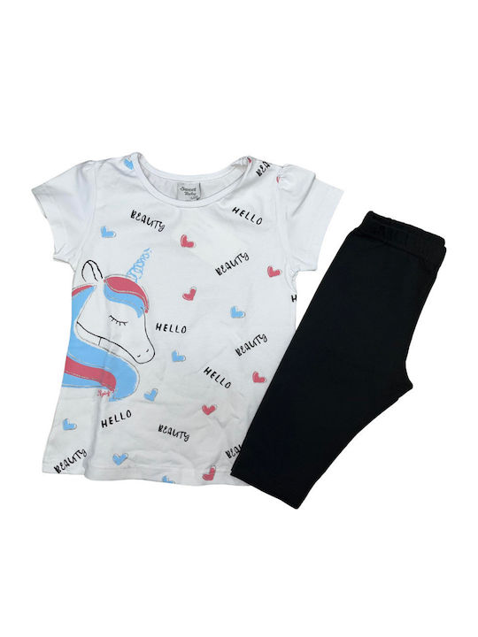 Set pentru copii cu colanți Vară 2buc White